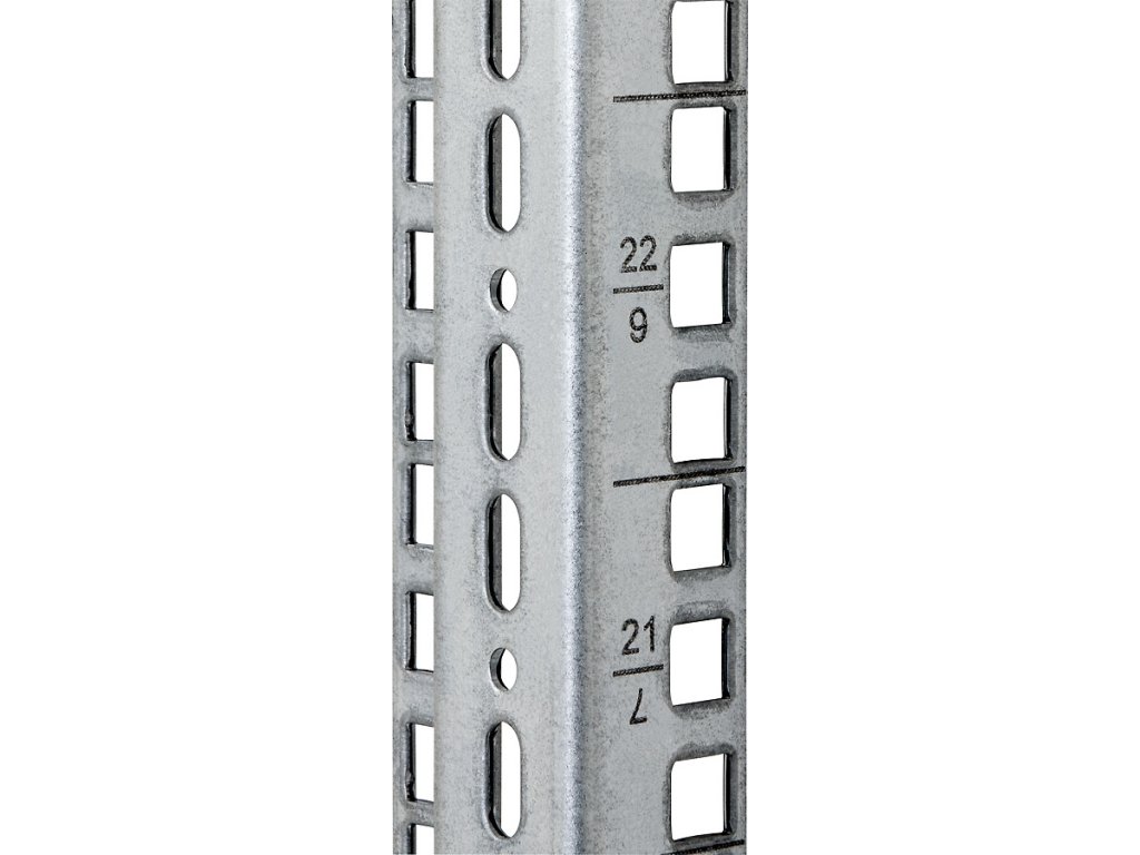 Triton vertikální lišta 22U čtvercový otvor 9,5x9,5mm