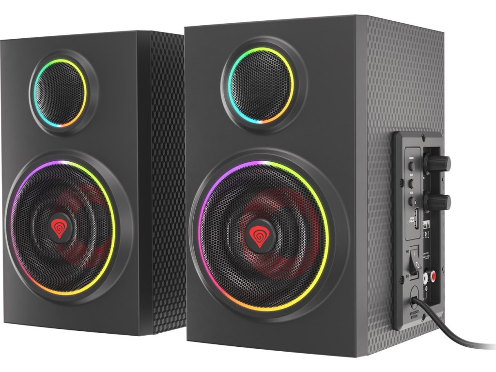 Reproduktory 2.0 24W GENESIS HELIUM 300BT ARGB, Bluetooth 5.0