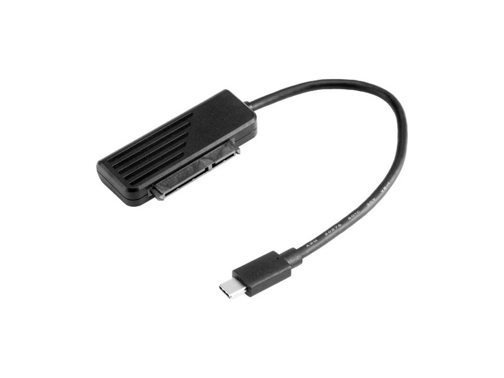 AKASA redukce z 2,5" SSD/HDD na USB 3.1 Type-C / AK-AU3-06BK / 20cm / černá