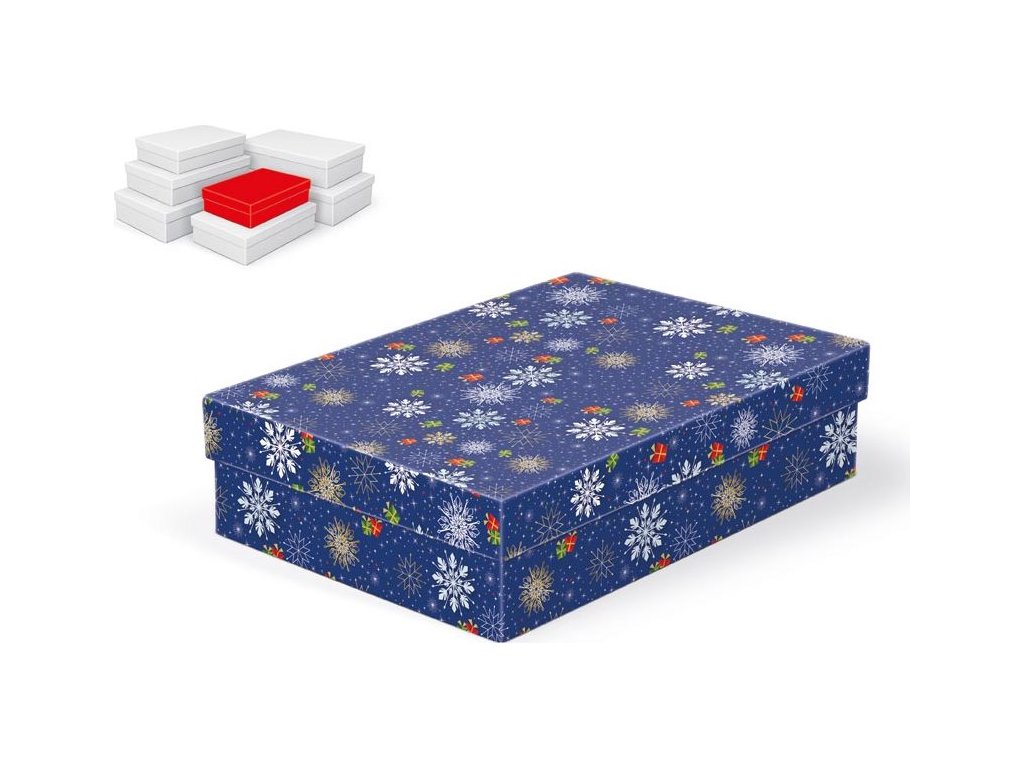 krabice dárková vánoční A-V001-A 24x16x6cm 5370663 - www.4DAVE.cz