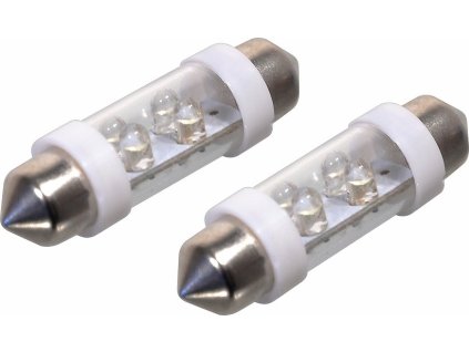 Žárovka 4LED 12V suf. SV8.5 38mm bílá 2ks