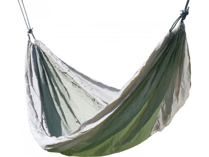 Houpací síť NYLON 275x137cm zeleno-hnědá