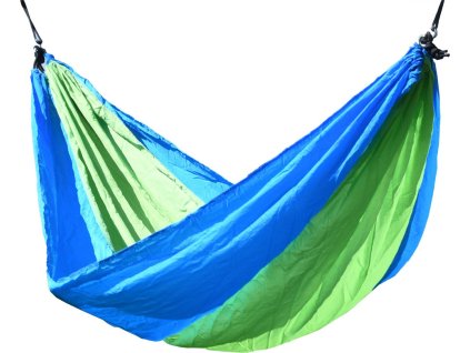 Houpací síť NYLON 275x137cm zeleno-modrá