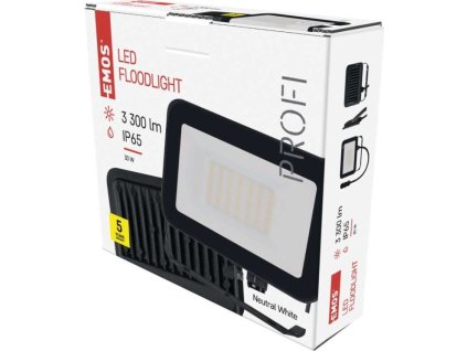 LED reflektor INOVO 30W, antracit,  neutrální bílá