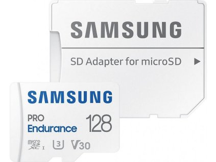 SAMSUNG PRO Endurance MicroSDXC 128GB + SD Adaptér / CL 10 UHS-I U3 / V30