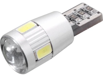 Žárovka 6 SMD LED 12V T10 s rezistorem CAN-BUS ready bílá