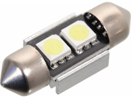 Žárovka 2 SMD LED 12V suf. SV8.5 32mm s rezistorem CAN-BUS ready bílá