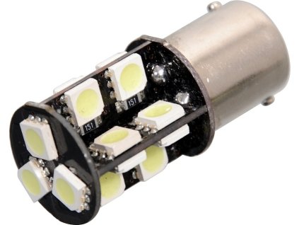 Žárovka 19 SMD LED 12V Ba15S s rezistorem CAN-BUS ready bílá