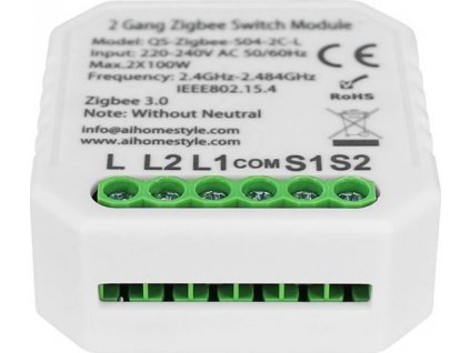 IMMAX NEO SMART kontroler (L) V4 2-tlačítkový Zigbee 3.0, TUYA