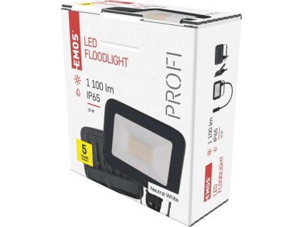 LED reflektor INOVO 10W, antracit, neutrální bílá