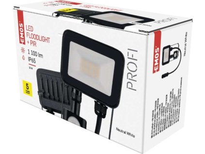 LED reflektor INOVO s pohybovým čidlem, 10W, antracit,  neutrální bílá