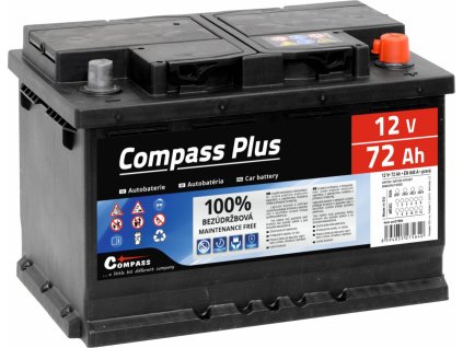 Autobaterie COMPASS PLUS 12V 72Ah 640A