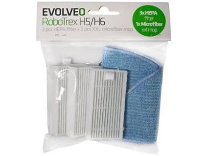 EVOLVEO RoboTrex H5, H6, příslušenství (HEPA filtr, mop z mikrovlákna)