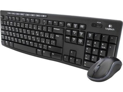 Logitech set MK270/ Bezdrátová klávesnice + myš/ 2.4GHz/ USB přijímač/ CZ/ černý