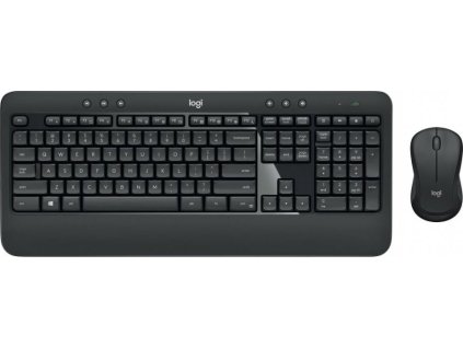 Logitech set MK540 ADVANCED, Bezdrátová klávesnice + myš/ 2.4GHz/ USB přijímač/ CZ/SK/ černý