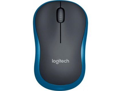 Logitech M185 nano/Kancelářská/Optická/1 000 DPI/Bezdrátová USB/Modrá