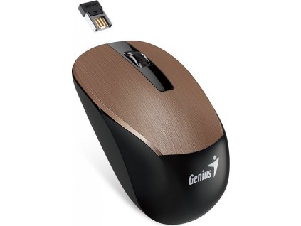 GENIUS NX-7015/Kancelářská/Optická/1 600 DPI/Bezdrátová USB/Hnědá