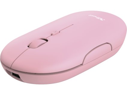TRUST PUCK/Cestovní/Optická/1 600 DPI/USB+BT/Růžová
