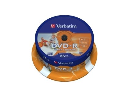 VERBATIM DVD-R(25-Pack)Spindl/Printable/16x/4.7GB