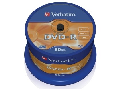 VERBATIM DVD-R(50-Pack)Spindl/MattSlvr/16x/4.7GB