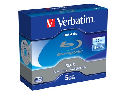 VERBATIM BD-R SL (6x, 25GB),NON-ID, 5ks/pack