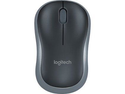 Logitech M185 nano/Kancelářská/Optická/1 000 DPI/Bezdrátová USB/Šedá
