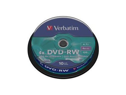 VERBATIM DVD-RW(10-Pack)Spindle4x/DLP/4.7GB