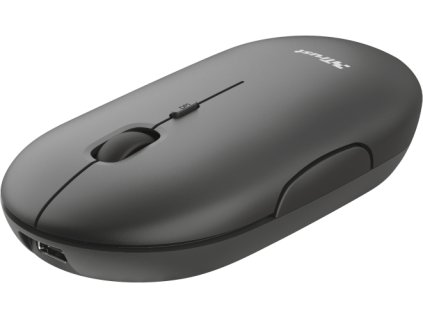 TRUST PUCK/Cestovní/Optická/1 600 DPI/USB+BT/Černá