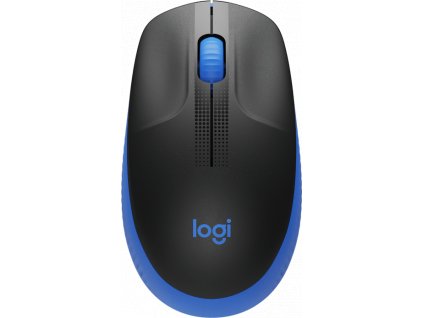 Logitech M190/Kancelářská/Optická/Bezdrátová USB/Černá-modrá