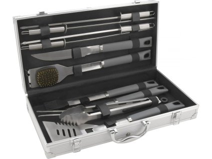 Grilovací nářadí GREY LINE sada 11 ks ALU kufřík