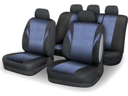 Potahy sedadel sada 9ks POLY modré AIRBAG
