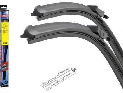 Stěrače FLAT SET (SLOT) 550+550mm