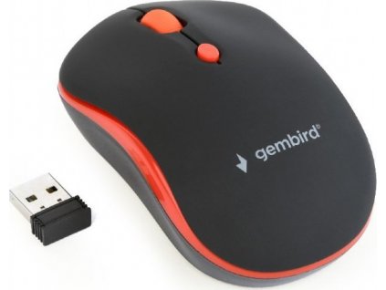 Gembird MUSW-4B-03-R/Cestovní/Optická/Bezdrátová USB/Černá-červená