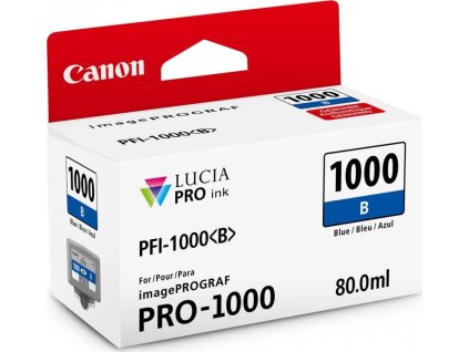 Canon inkoustová náplň PFI-1000 (azurová, 80ml) pro Canon imagePROGRAF PRO-1000