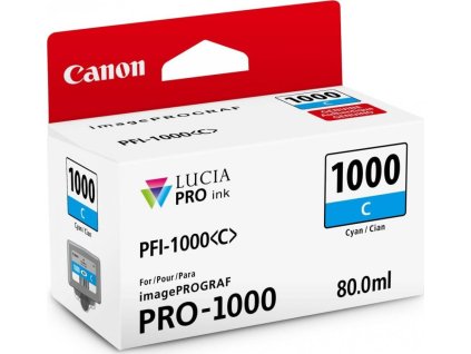 Canon inkoustová náplň PFI-1000 (cyan, 80ml) pro Canon imagePROGRAF PRO-1000