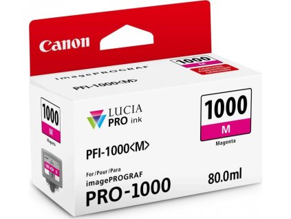 Canon inkoustová náplň PFI-1000 (magenta, 80ml) pro Canon imagePROGRAF PRO-1000
