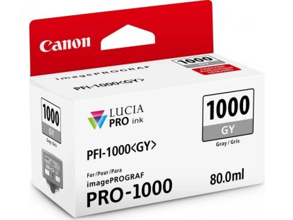 Canon inkoustová náplň PFI-1000 (grey, 80ml) pro Canon imagePROGRAF PRO-1000
