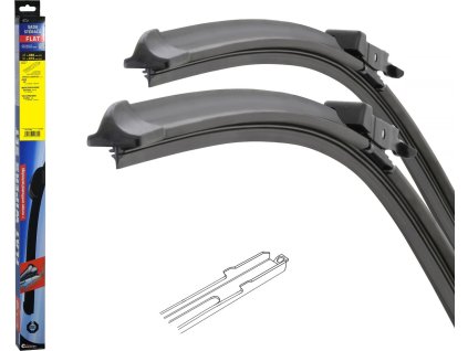Stěrače FLAT SET (SLOT) 660+610mm