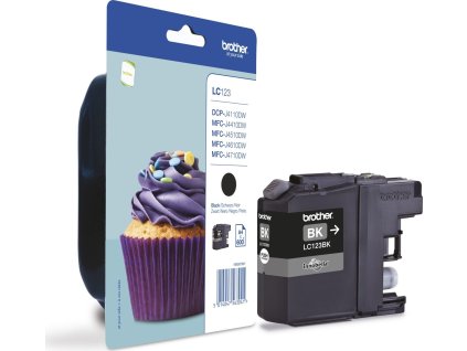 BROTHER inkoustová náplň LC-123BK/ Černá/ 600 stran