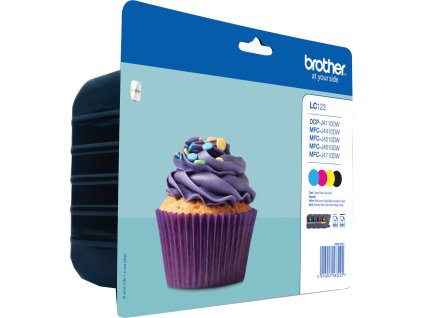 BROTHER inkoustová náplň LC-123VALBP/ multipack/ Černá + tři barvy)