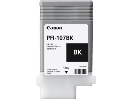 Canon inkoustová náplň PFI-107bk/ černá/ 130ml