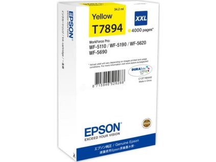Epson inkoustová náplň/ C13T789440/ WF-5620/ WF-5690/ XXL/ Žlutá