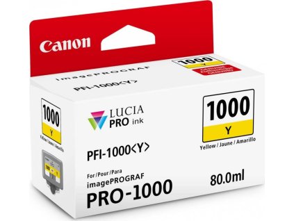 Canon inkoustová náplň PFI-1000 (yellow, 80ml) pro Canon imagePROGRAF PRO-1000