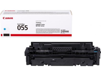 Canon originální toner CRG-055C (azurový, 2100str.) pro Canon MF742Cdw, MF744Cdw, MF746Cx, LBP663Cdw, LBP664Cx