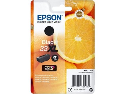 Epson inkoustová náplň/ T3351/ Singlepack 33XL Claria Premium Ink/ Černá