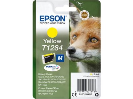 Epson inkoustová náplň/ T1284/ Singlepack T1284 DURABrite Ultra Ink/ Žlutá