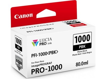 Canon inkoustová náplň PFI-1000 (foto černá, 80ml) pro Canon imagePROGRAF PRO-1000