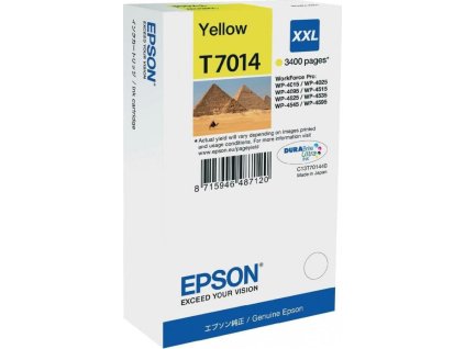 Epson inkoustová náplň/ C13T70144010/ WP-4000/ 4500/ 3 400 stran/ XXL Žlutá