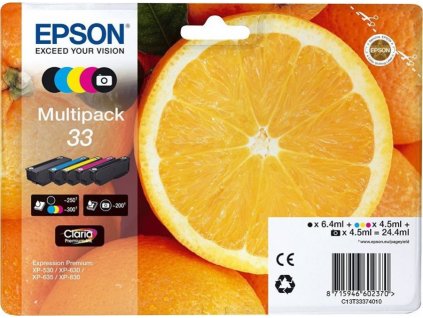 Epson inkoustové náplně - MULTIPACK/ C13T33374011/ 33 Claria Premium/ 5 barev