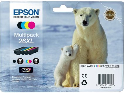 Epson inkoustové náplňě - MULTIPACK/ C13T26364010/ XP-600/ XL 4 barvy